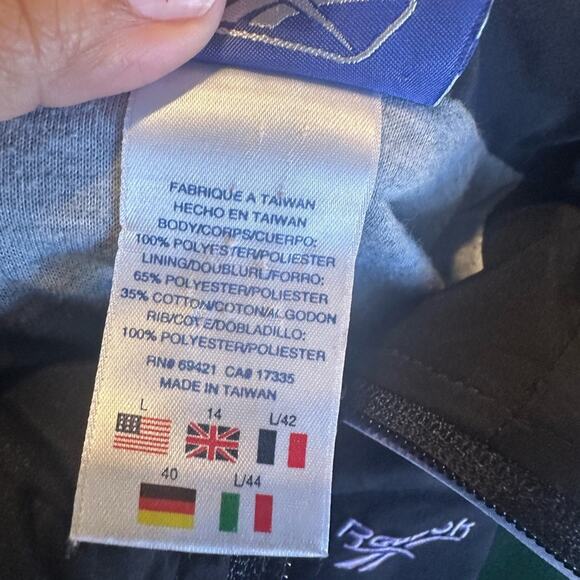 Reebok Black Windbreaker Athletic Jacket - Picture 8 of 8